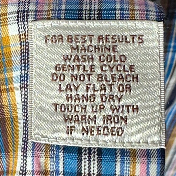 Peter Millar Mens Large Button-Down Long Sleeve Plaid Shirt 100% Cotton Preppy - Picture 5 of 7